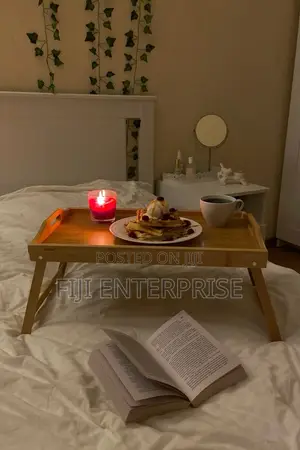 Foldable Bamboo Bed Tray Table – 50×30cm | Breakfast, Laptop Study