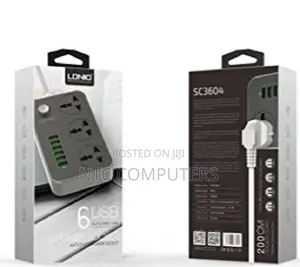Ldnio 3 Power Socket With 6 Usb Charging Ports (Sc3604)