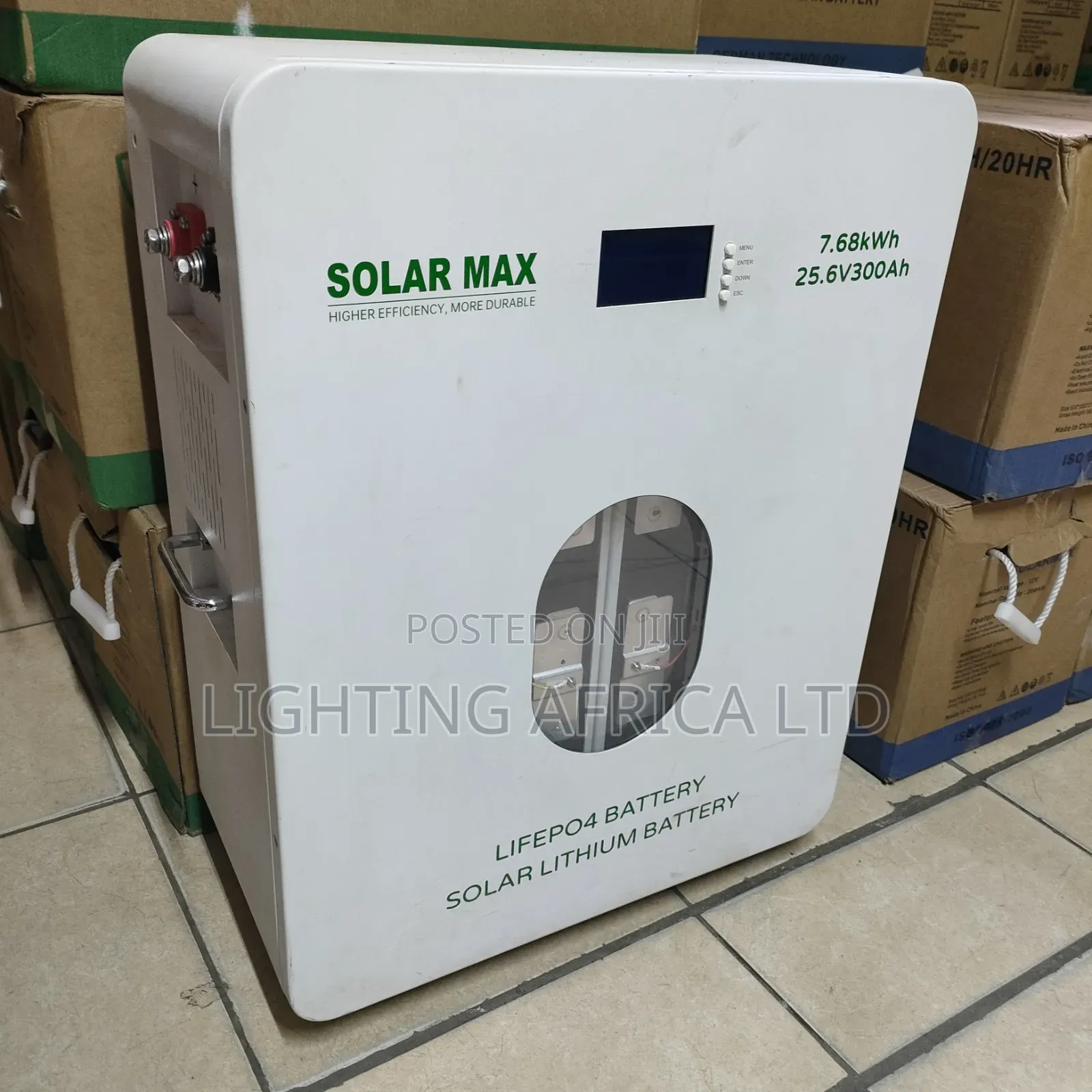 Solarmax 7.68kwh - 25.6v (300ah) Lifepo4 Lithium Ion Solar Battery