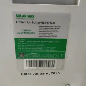 Solarmax 7.68kwh - 25.6v (300ah) Lifepo4 Lithium Ion Solar Battery