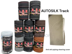 Antislip Grip Colored Leather Synthetic Stitching Steering Wheel Cover