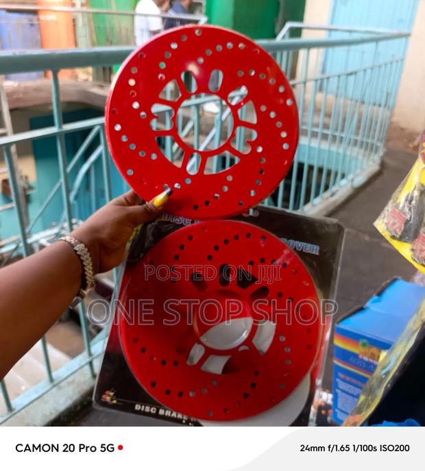 Cross-Drilled Style Disc Rotors 2pcs in Red