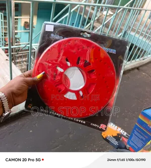 Cross-Drilled Style Disc Rotors 2pcs in Red