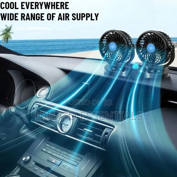 Dual Head 360° Car Fan 12v/24v - Powerful Cooling Nairobi