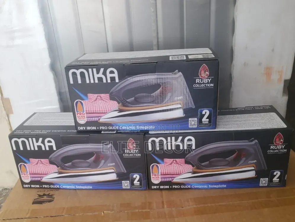 Heavy Duty Mika Dry Iron Box 1200w – Non-Stick Soleplate