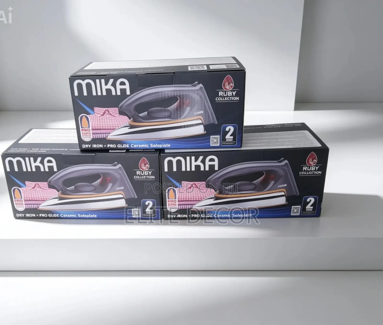 Heavy Duty Mika Dry Iron Box 1200w – Non-Stick Soleplate