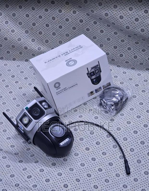 Dual Lens 4g Ai PTZ Camera With Night Vision Motion Detection