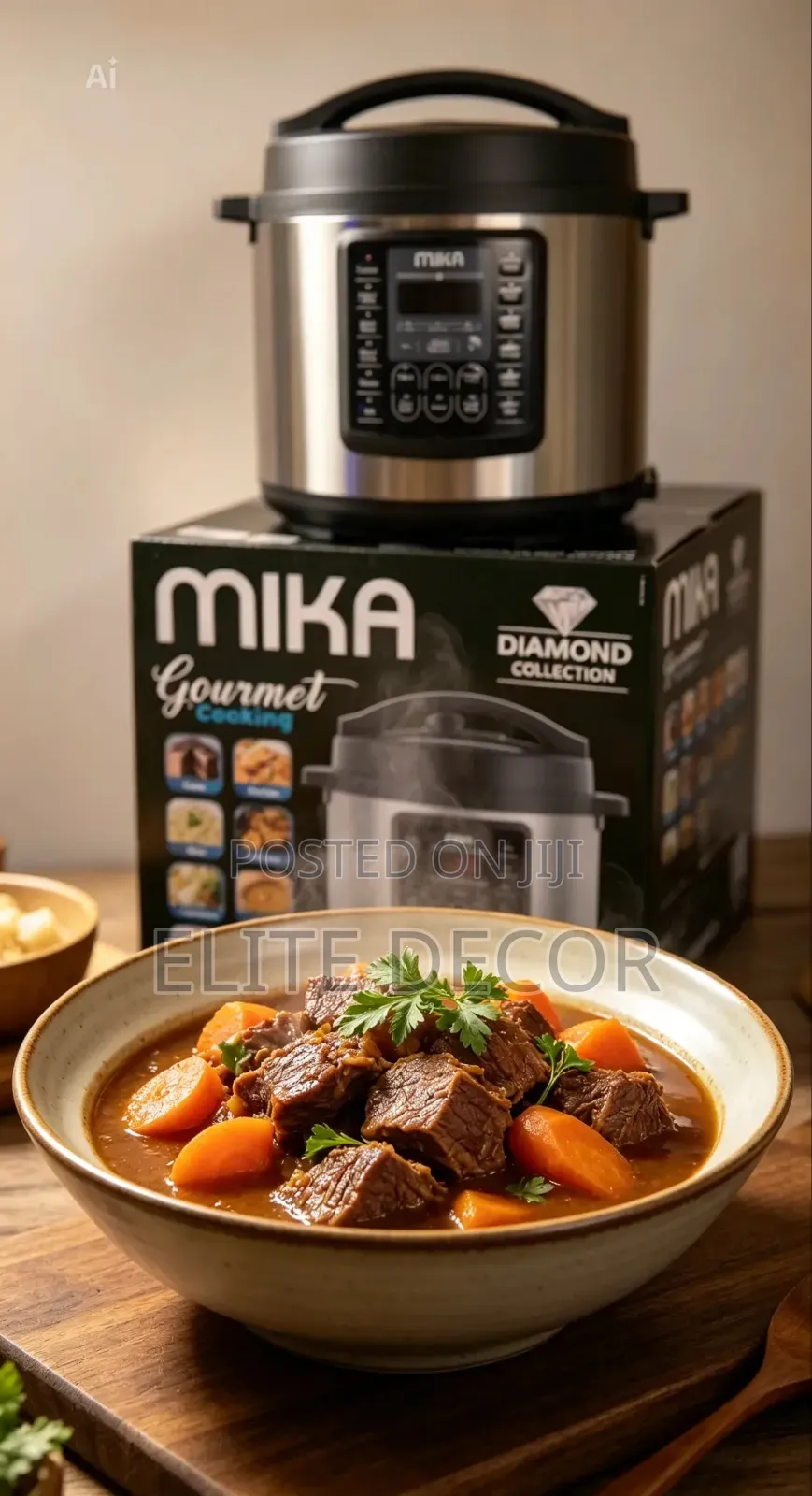 Mika 6l Smart Electric Pressure Cooker 1000w – 15 Preset Programs