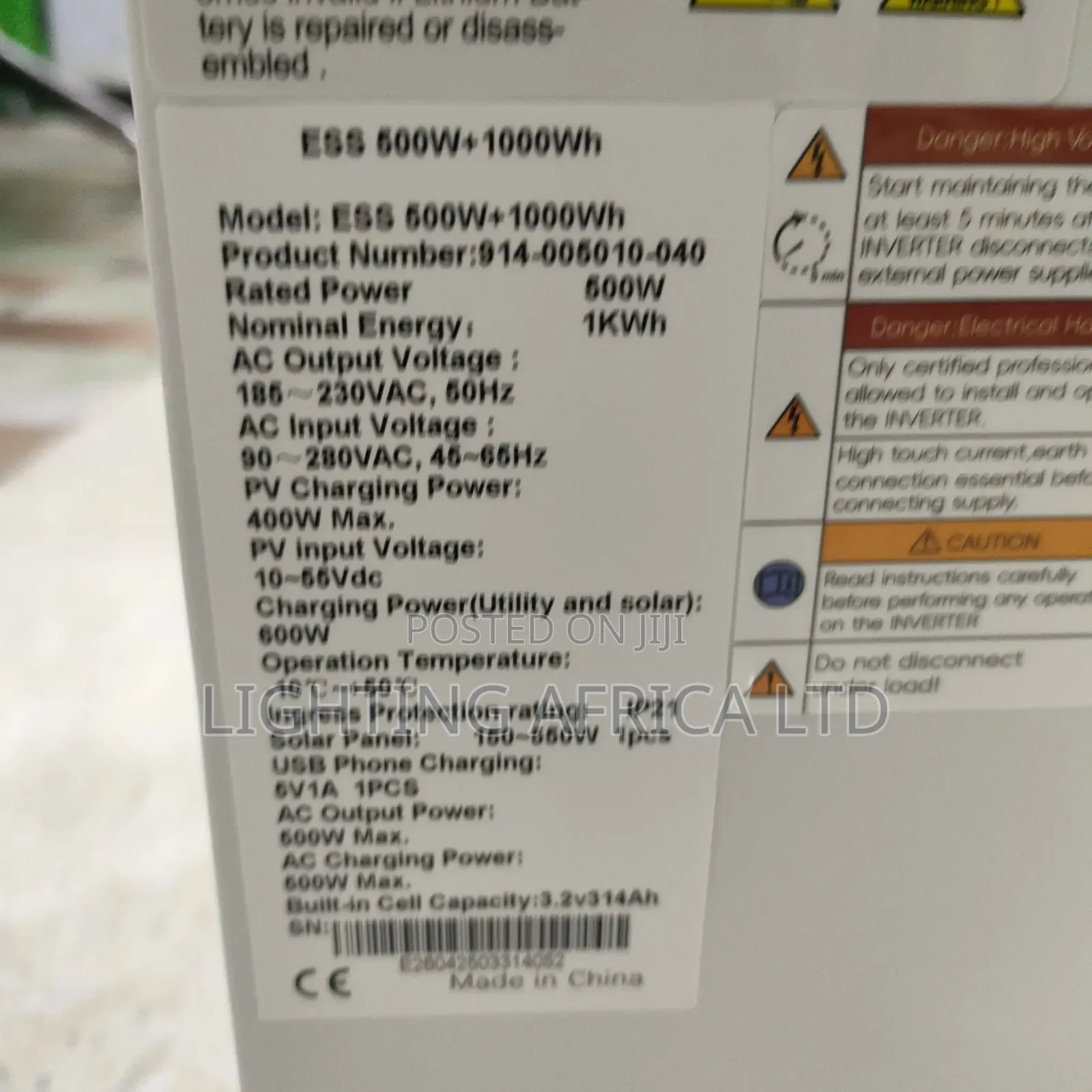 1kwh - 500 Watts Redsun Portable Power Station Home Backup - Laptop