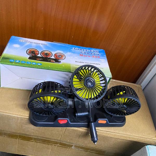 Triple 888 Car Dashboard Fan – Portable 3-Head Cooling Fan With Adjust - thumbnail 2