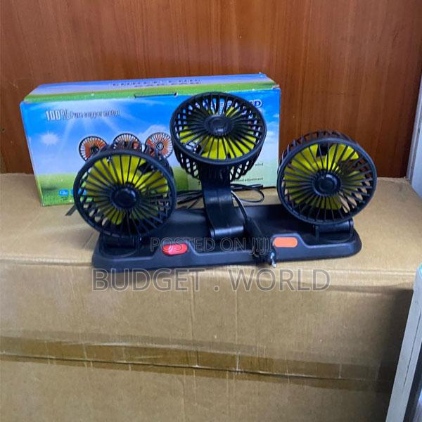 888 3-Head Car Air Circulation Fan – Adjustable 12v Cooling Fan for Al