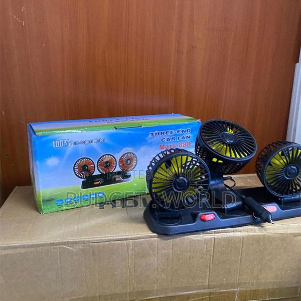 888 Triple Cooling Fan for Cars – High-Airflow 12v Dashboard Fan With