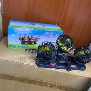 888 Triple Cooling Fan for Cars – High-Airflow 12v Dashboard Fan With