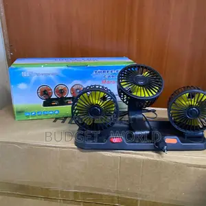 12v 888 Triple Car Fan – Multi-Directional Dashboard Cooling Fan for C