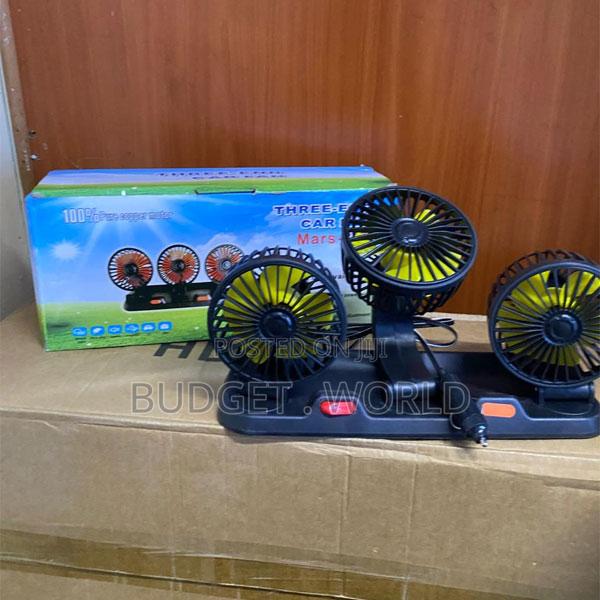 12v 888 Triple Car Fan – Multi-Directional Dashboard Cooling Fan for C