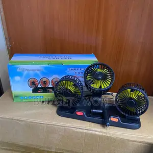 12v 888 Triple Car Fan – Multi-Directional Dashboard Cooling Fan for C