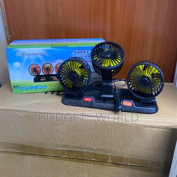 888 Triple Vehicle Cooling Fan – Heavy-Duty 3-Head Adjustable Fan For