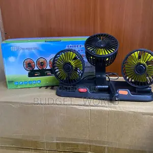 888 Triple Vehicle Cooling Fan – Heavy-Duty 3-Head Adjustable Fan For
