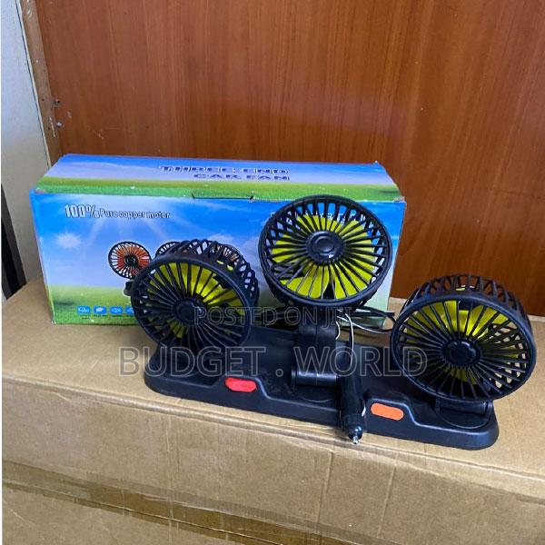 888 Triple Head 12v Car Fan – Compact Adjustable Cooling Fan for Summe