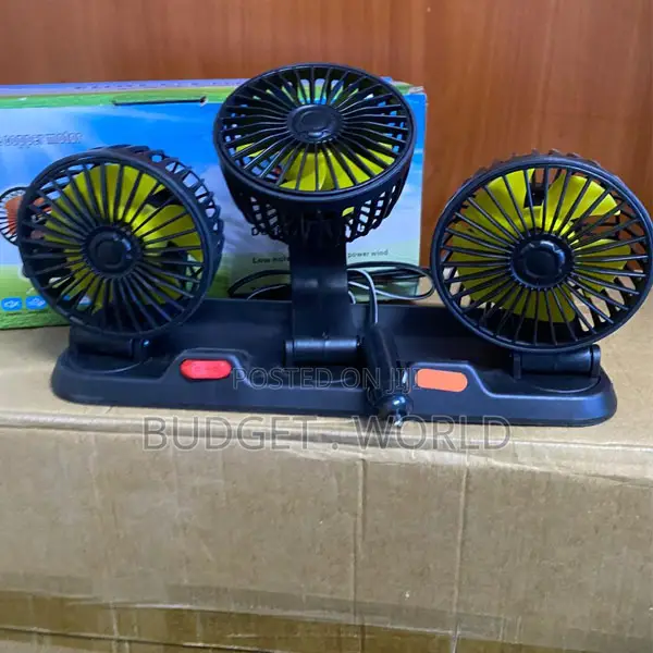 888 Triple Head Car Fan – Powerful 12v Cooling Fan With 360° Adjustabl
