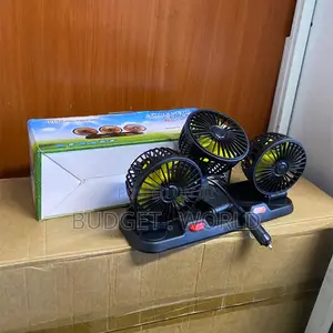 888 3-Head Vehicle Cooling Fan – Portable Dashboard Fan With Dual Spee