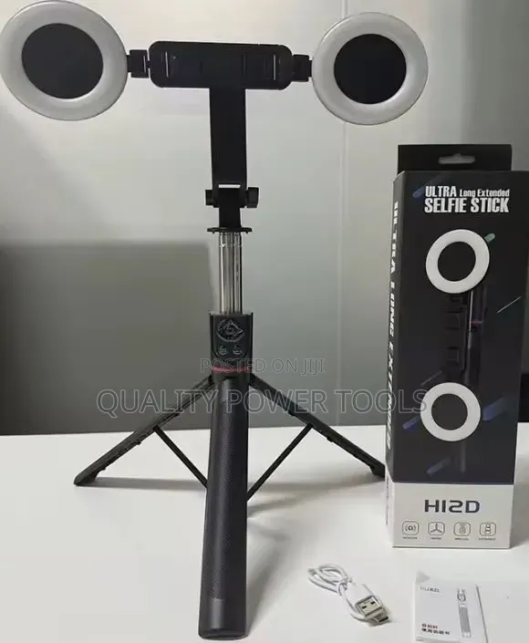 H12d Rotating Ultra Long Extendable Selfie Stick Tripod Stand