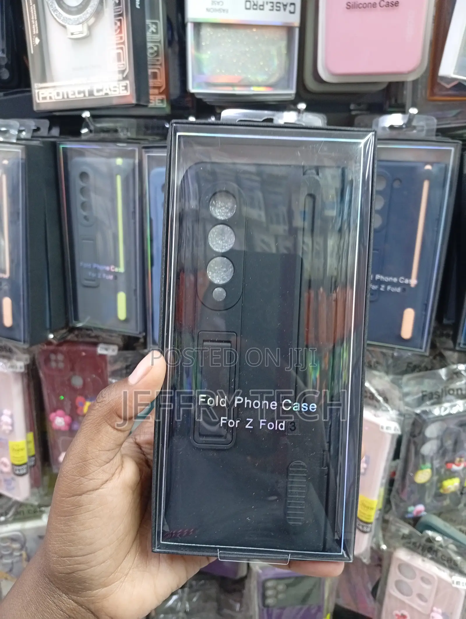 Black Shockproof Samsung Galaxy Z Fold 3 Case