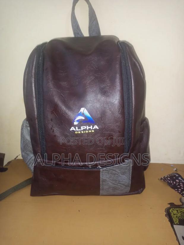 Dark Brown Leather Backpack - thumbnail 2