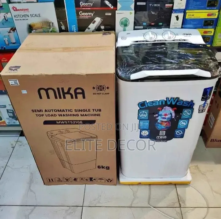 Mika Semi-Automatic 6kg Single Tub Top Load Washing Machine –