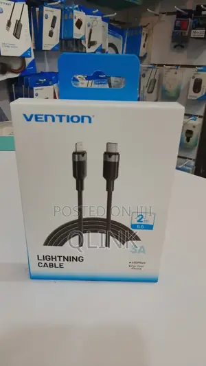 Vention Usb 2.0 Type-C Male to Lightning Male 3a Cable 2m Black