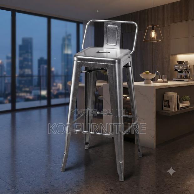 Barstoo; Metallic Home Living Room Kitchen Barstools - thumbnail 4