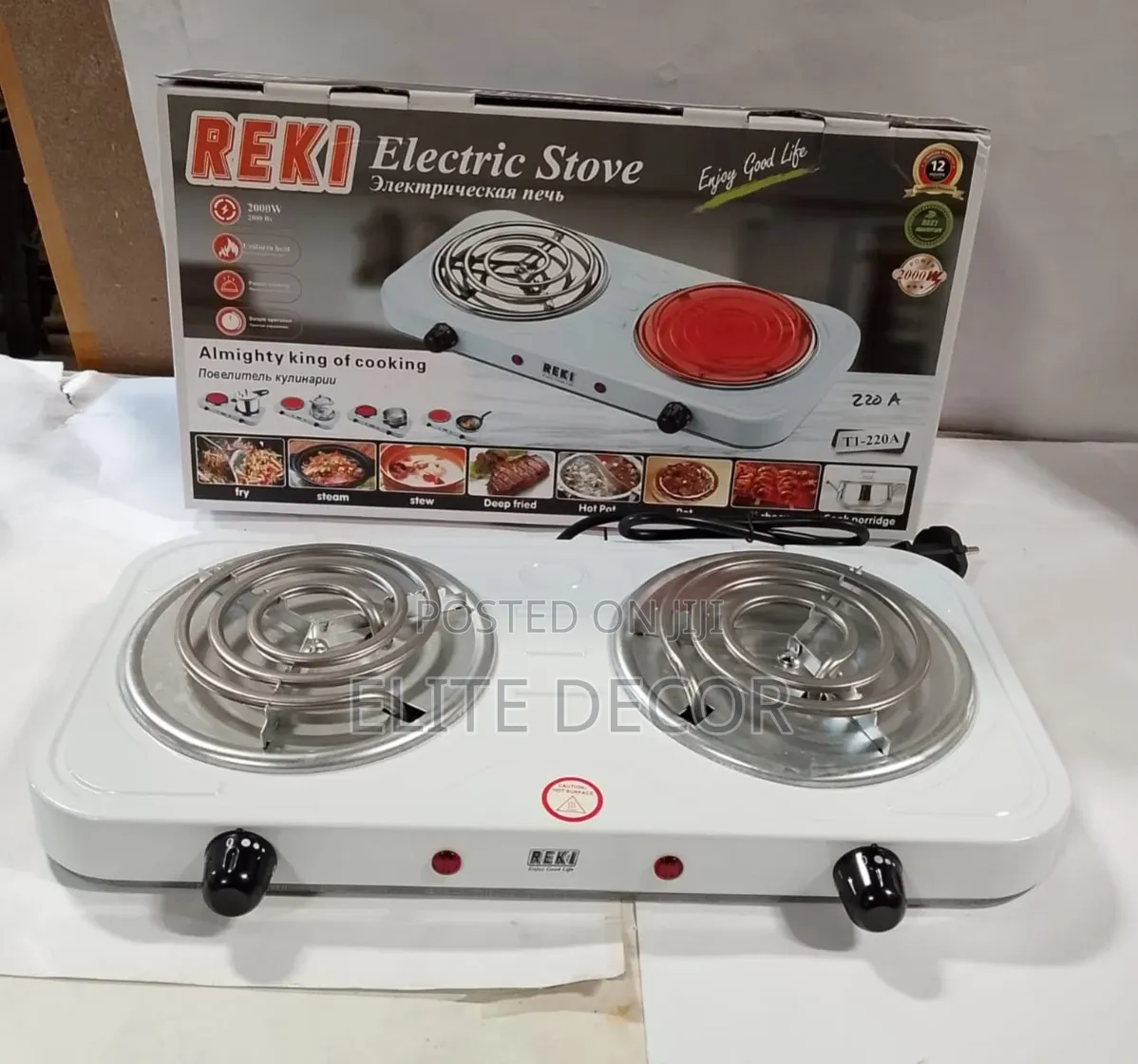 Reki 2-in-1 Double Coil Electric Hot Plate Cooker – Fast