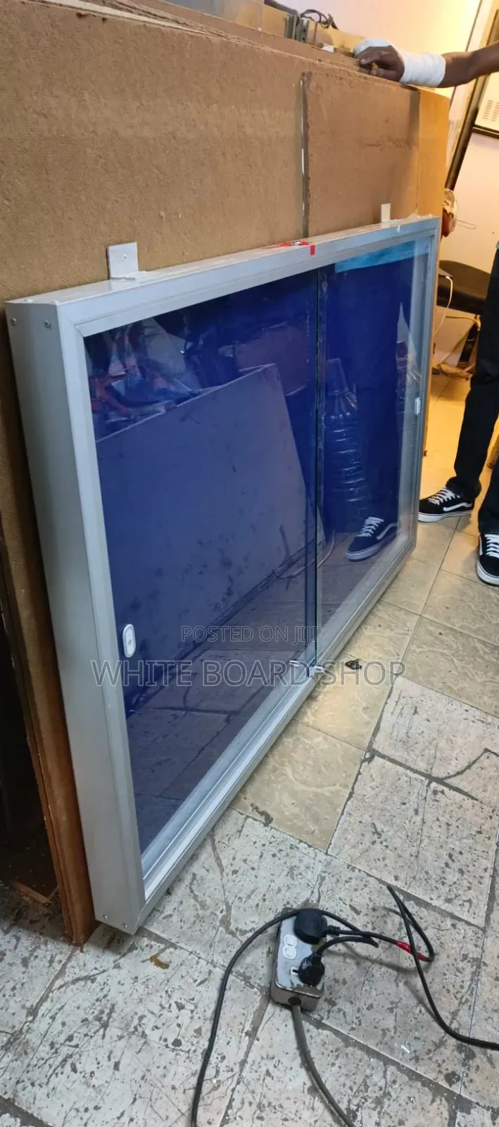 Sliding Glass Noticeboard 4ft X 2ft for Clinical Institutions in Kenya