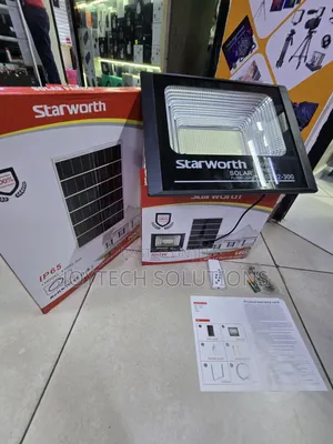 Heavy Duty 300w Solar Flood Light Kit | Includes Solar Panel Remote