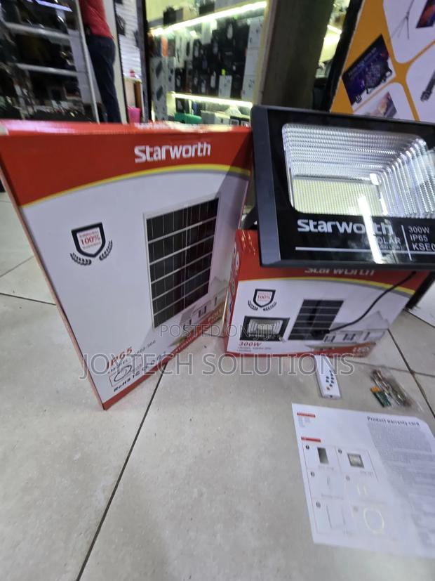 Bright 300w Solar Led Flood Light With Solar Panel Included | - thumbnail 2