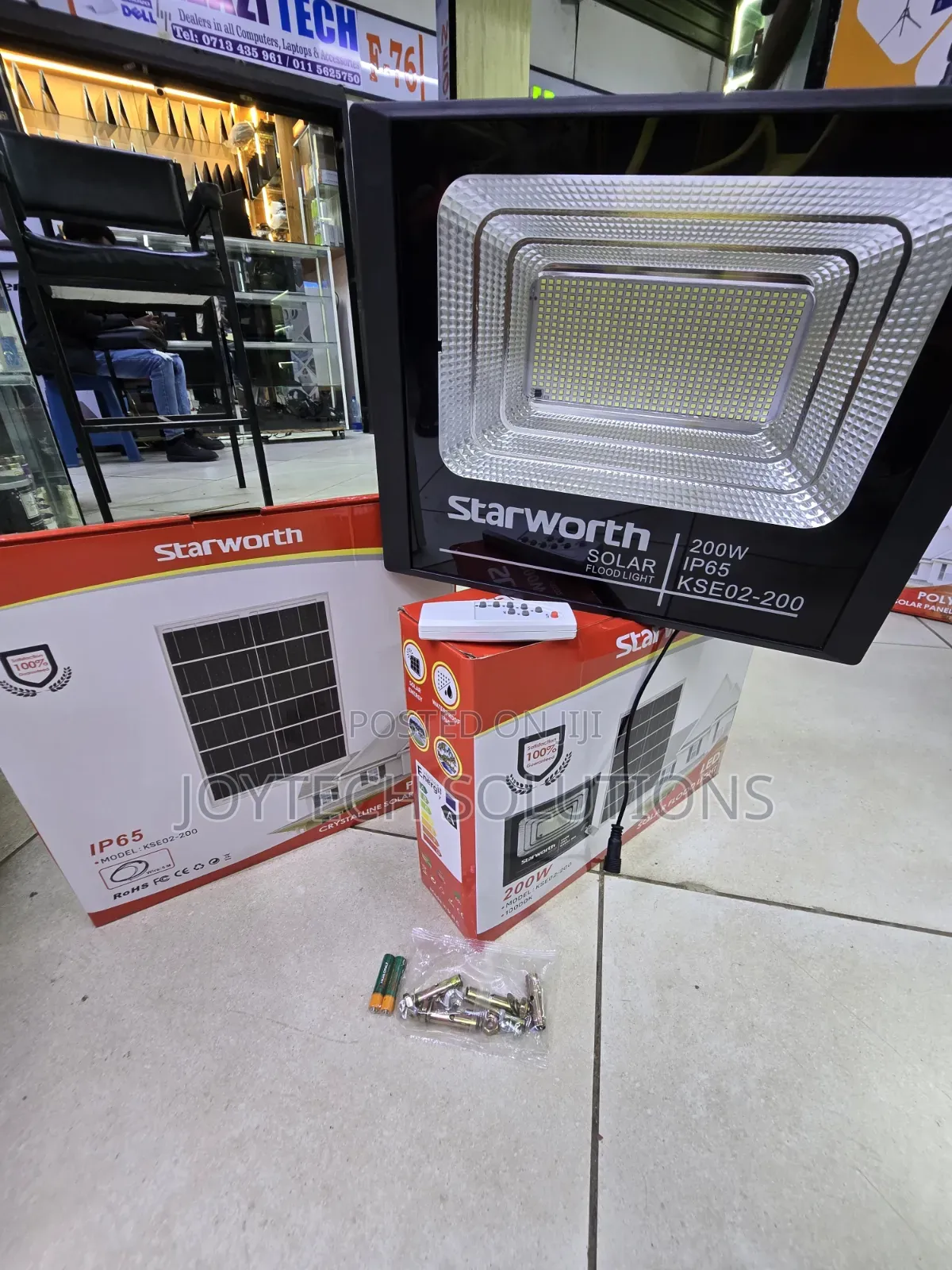 200w Starworth Solar Flood Light With Solar Panel Remote | Ip65 Wp