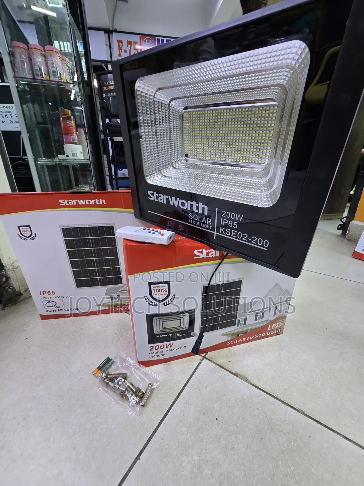 200w Starworth Solar Flood Light With Solar Panel Remote | Ip65 Wp