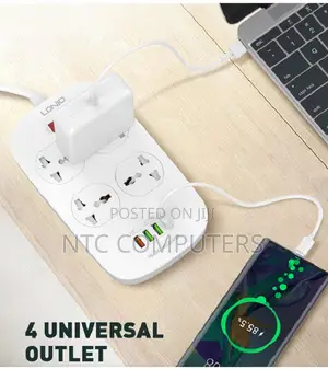 Ldnio Smart 2500w Power Extension 4 Power Sockets -2m Cord (Sc4407)