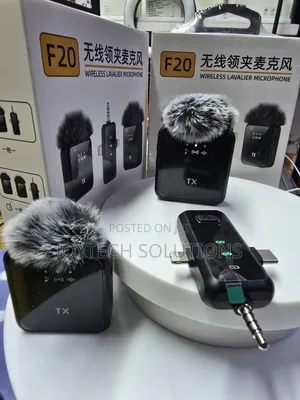 F20 Dual Wireless Microphone | Type-C Lightning Clip Mic