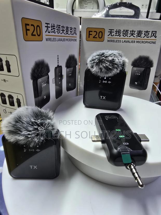 F20 Dual Wireless Microphone | Type-C Lightning Clip Mic