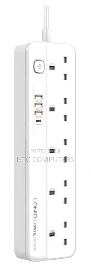 Ldnio Sc5415 Charging Extension 2mcable 2500w With Surgeprotectors