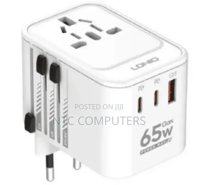 Ldnio Travel Adapter Charger 65w Gan With Type C Charging(Z6)