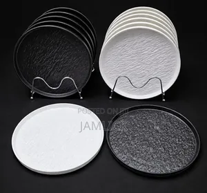 6-Piece 10.5-Inch Rock Glazed Ceramic Dinner Plates –Cv