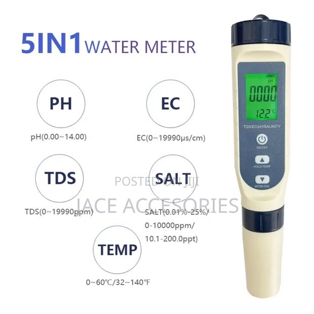 Digital 5 in 1 Water Quality Tester - thumbnail 2