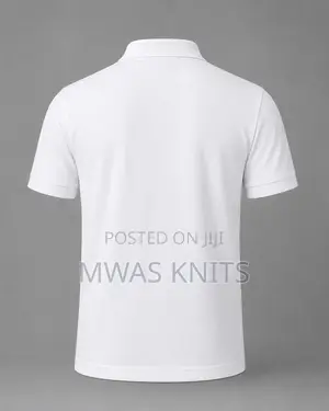 White Plain Polo T Shirt Cotton Fashion