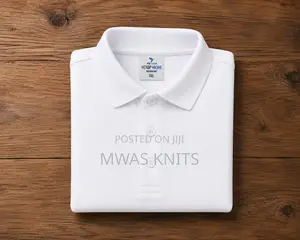White Plain Polo T Shirt Cotton Fashion