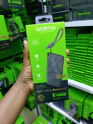 Oraimo Powerflow L1 10000mah 15w Powerbank With Detachable Typ C Cable