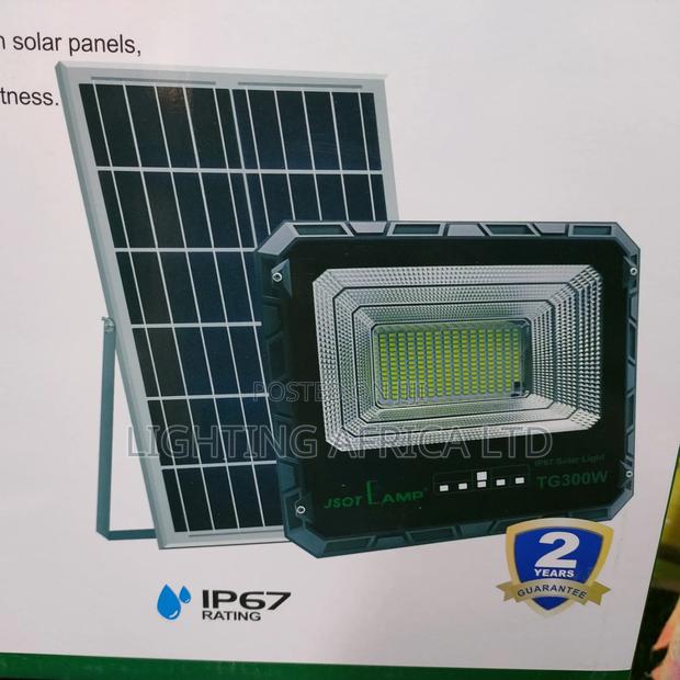 300 Watts Solar Floodlight Complete With Remote Control and Bracket