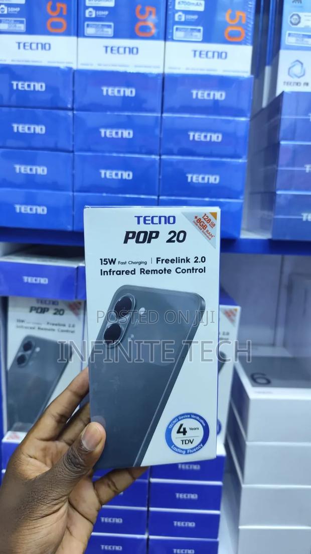 New Tecno Pop 20 128 GB Black - thumbnail 3