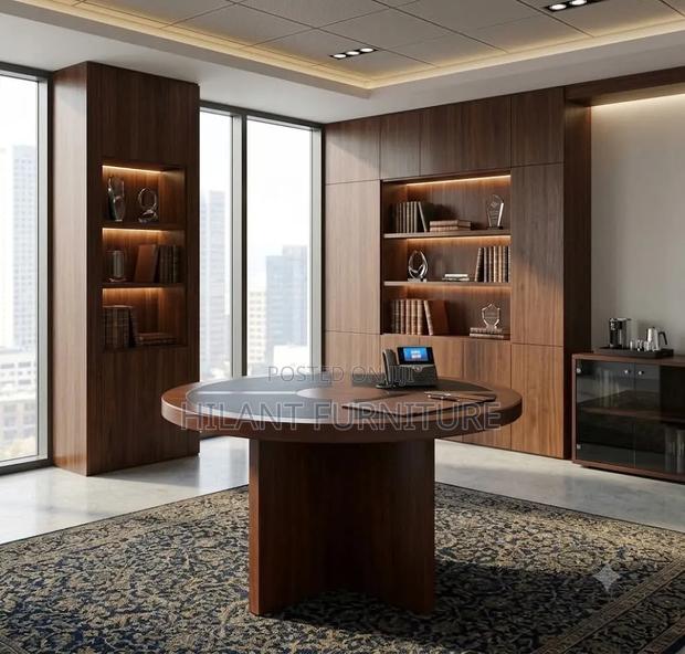 1.2m Round Boardroom Table - thumbnail 2
